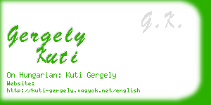 gergely kuti business card